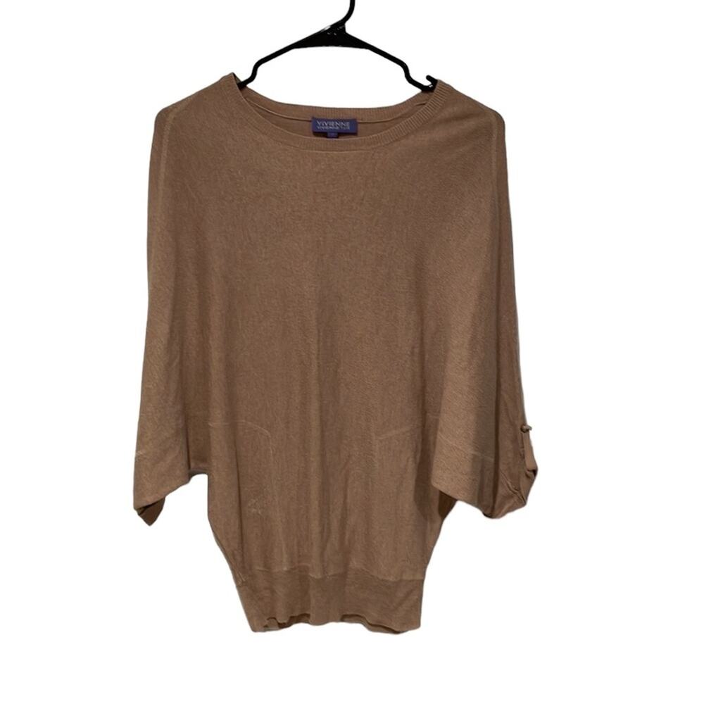 Vivienne Vivienne Tam light brown tan wool sweater XS